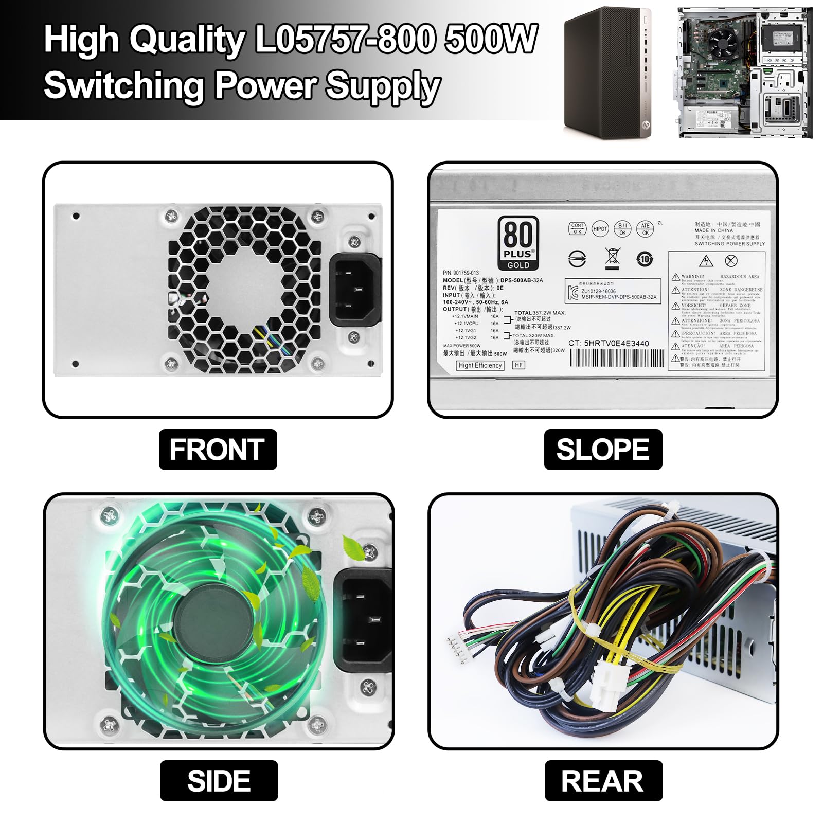 Amazon.com: LXun Upgrade L05757-800 901759-013 500W Switching